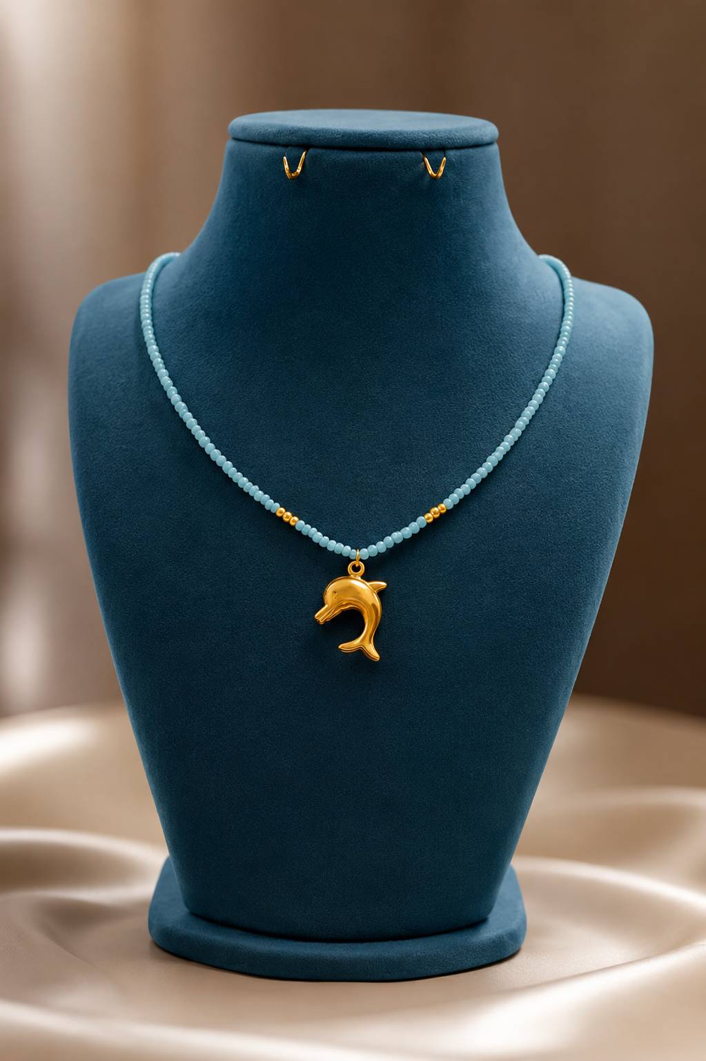 گردن بند با آویز دلفین طلایی🐬