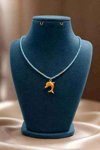 گردن بند با آویز دلفین طلایی🐬