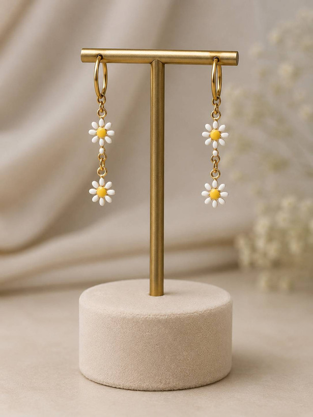 گوشواره بابونه استیل🌼